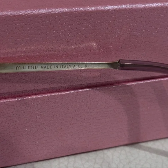 Miu Miu Woman’s Sunglasses MU 54YS Gold Light Purple Brown 5AK0/6I - Picture 7 of 11